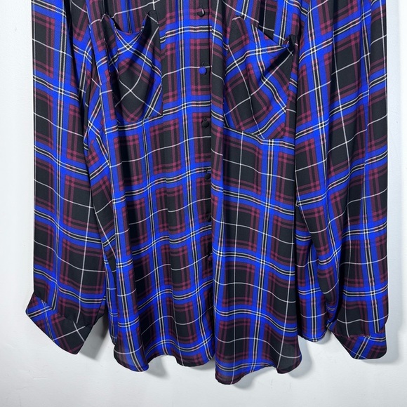 Torrid Challis Button-Down Long Sleeve Shirt Lightweight Sheer Size 5X - Picture 5 of 10